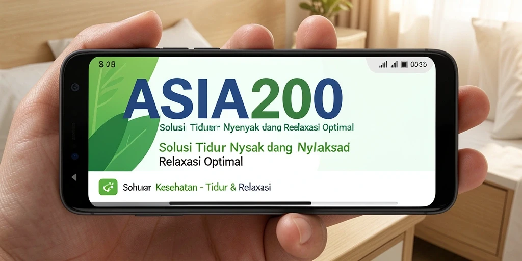 Tampilan antarmuka ASIA200 yang mendukung tidur dan relaksasi.