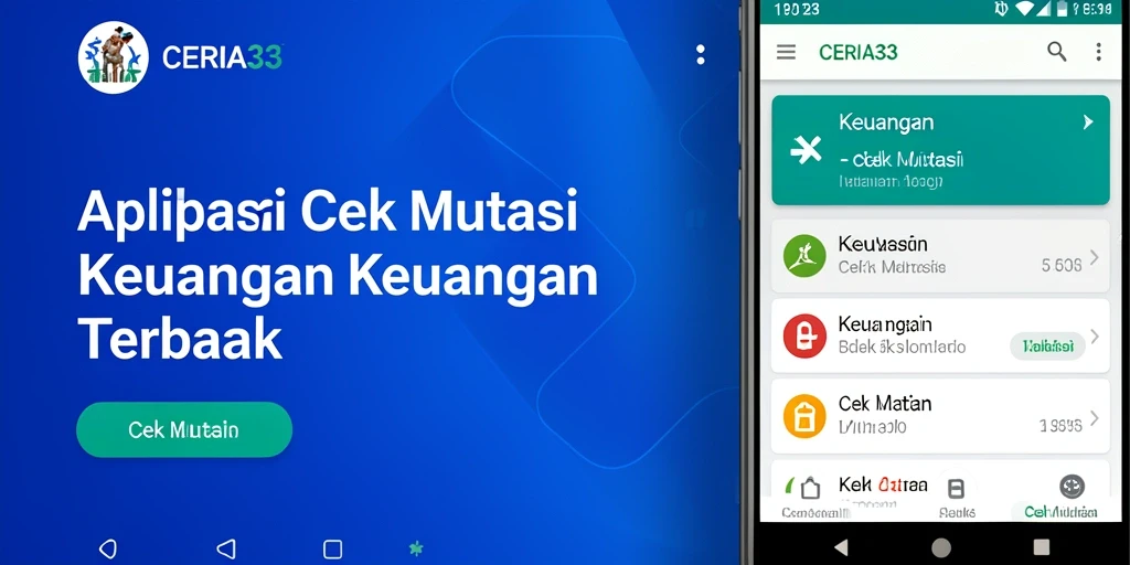 Tampilan antarmuka aplikasi Cek Mutasi CERIA33 yang sederhana dan informatif.