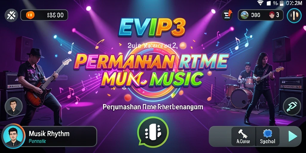 Tampilan antarmuka EVIP3 yang menarik dan intuitif dalam game Musik Rhythm.