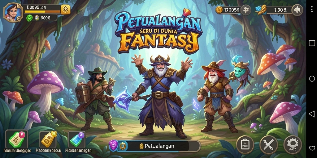 Antarmuka permainan ID098 yang menarik dan dinamis.