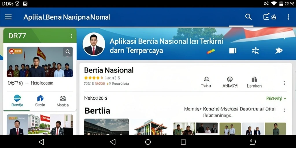 Tampilan antarmuka aplikasi IDR77 yang menarik dan informatif.