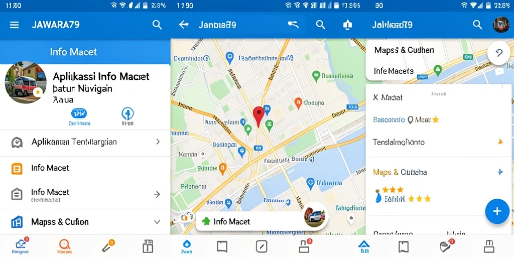 Tampilan antarmuka JAWARA79 yang intuitif dan informatif tentang kemacetan.