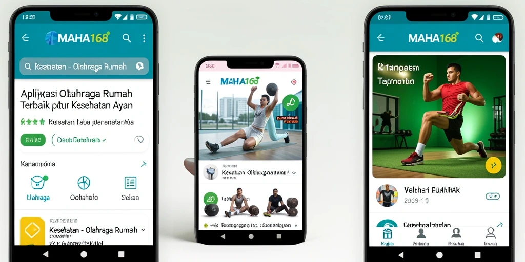 Antarmuka MAHA168 yang menarik dan fungsional untuk olahraga rumah.