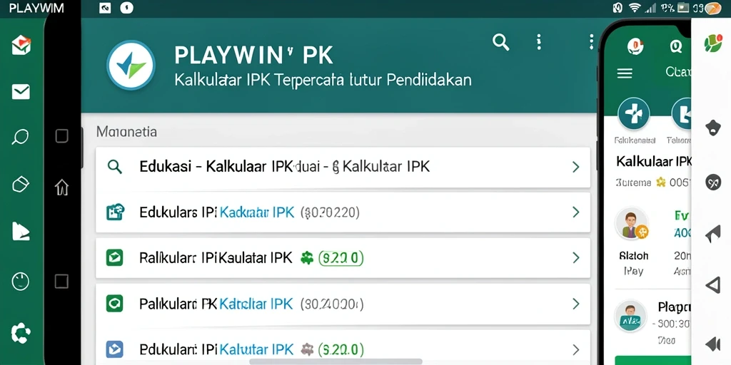 Tampilan antarmuka PLAYWIN untuk Kalkulator IPK yang sederhana dan ramah pengguna.