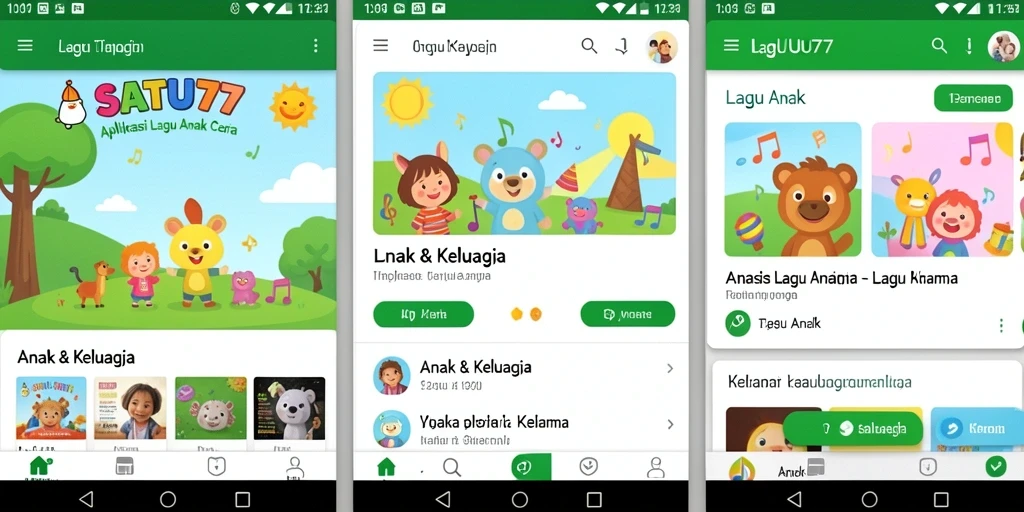Tampilan antarmuka SATU77 yang ceria dan interaktif.
