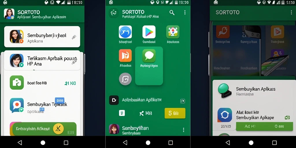 Antarmuka SORTOTO yang menarik dan fungsional untuk menyembunyikan aplikasi.